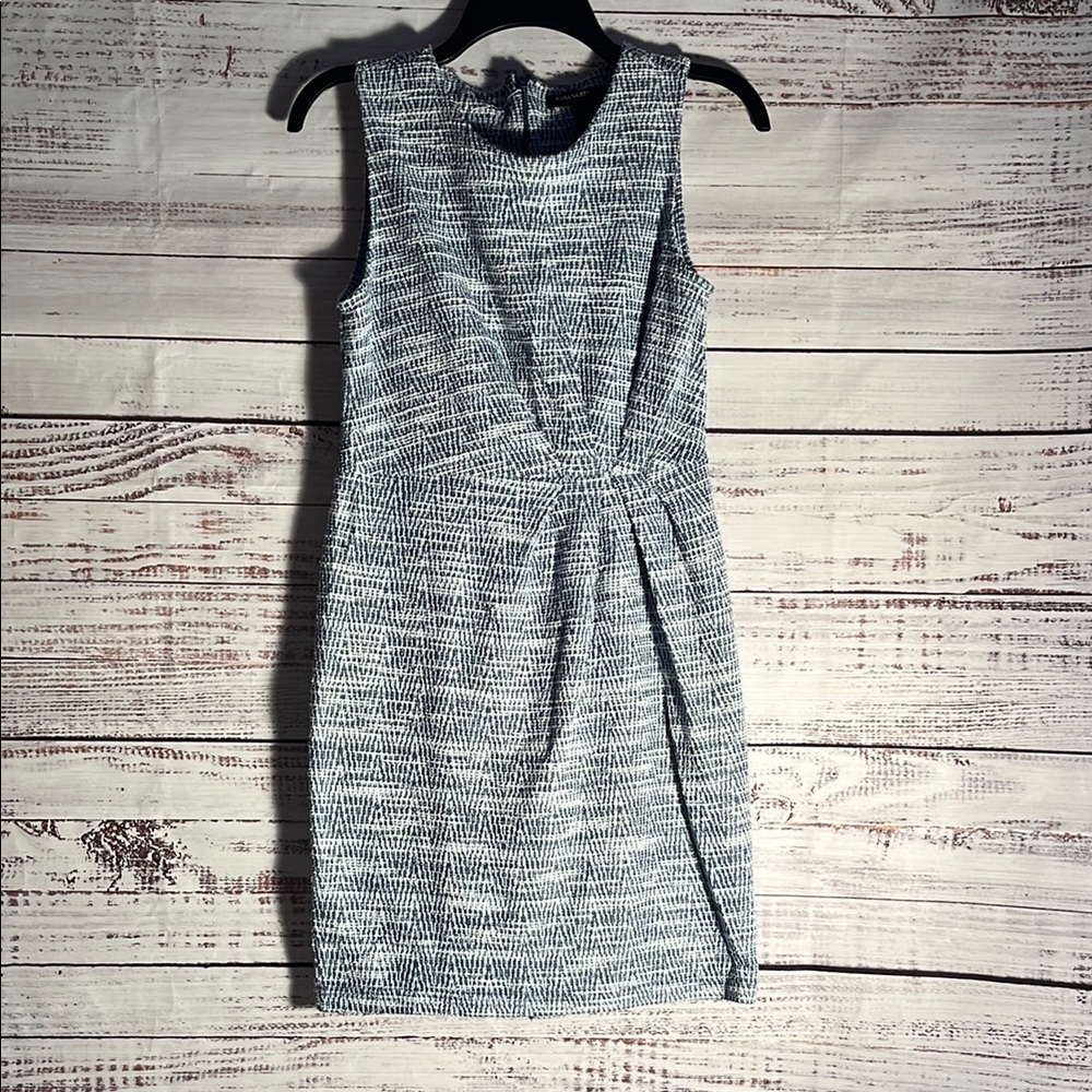 Blue & White Sleeveless Dress